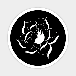 Blooming Rose (White) Magnet